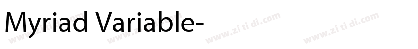 Myriad Variable字体转换